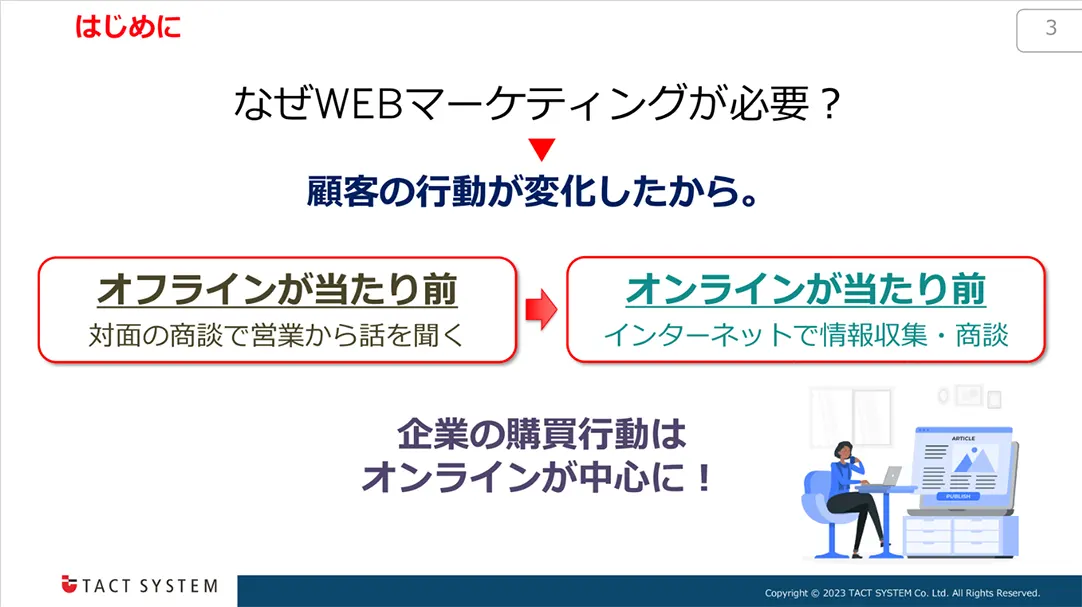 集客力の強化に向けて WEBマーケティングをはじめよう