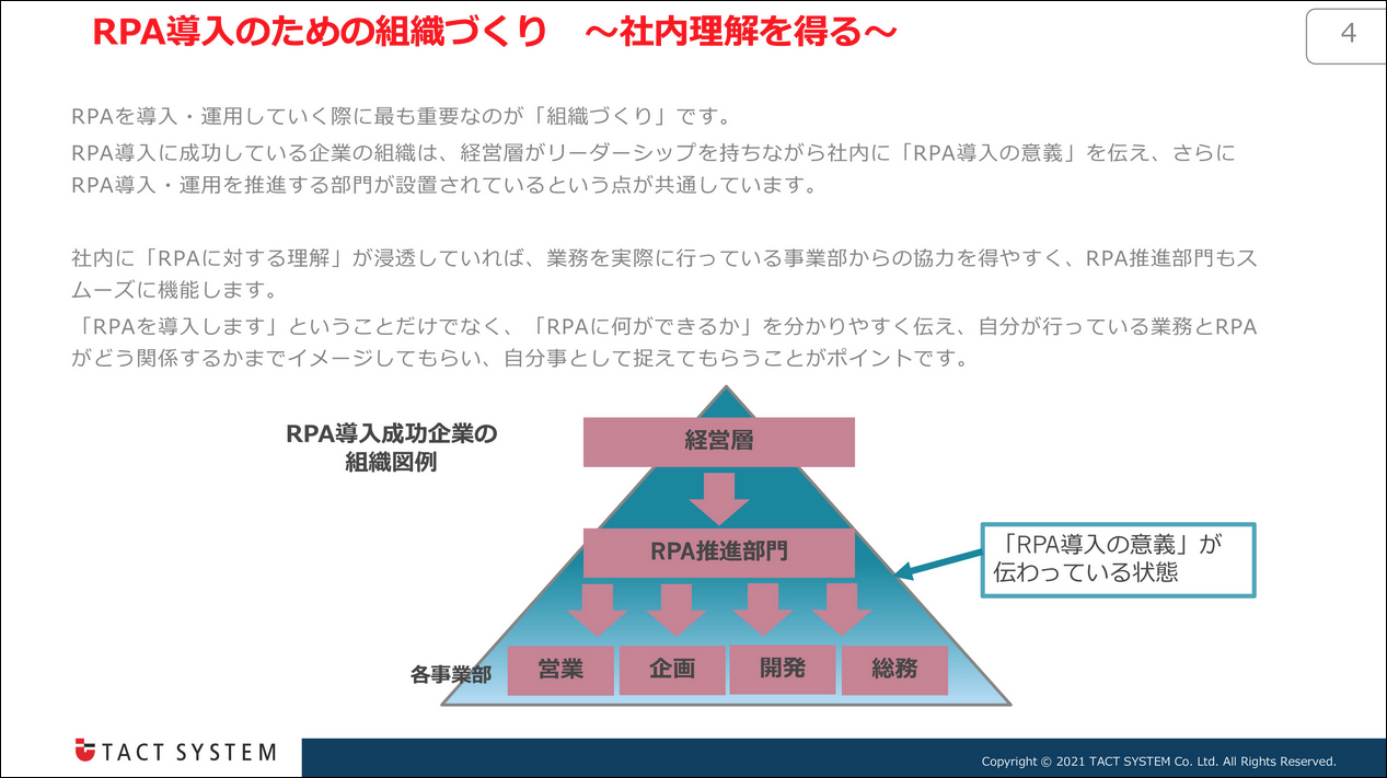 知っておきたいRPA導入のコツ！組織づくりと業務選定