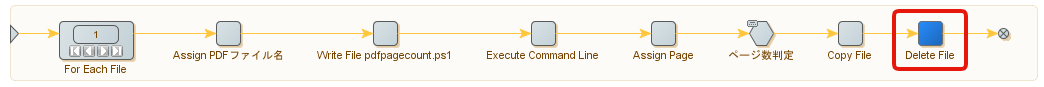 ファイル削除ステップの追加